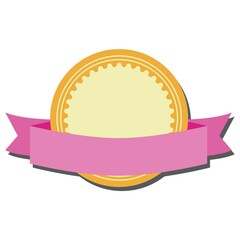 vintage label with banner