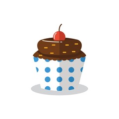 cupcake with cherry topping