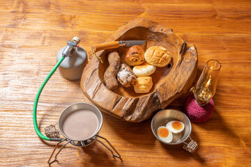 キャンプでお茶を　Tea to boil in outdoor camping