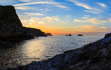 Cliffs of Playa de Usgo, Miengo, Cantabria, Spain