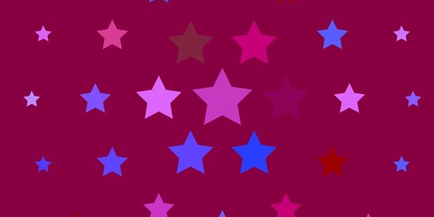 Light Blue, Yellow vector texture with beautiful stars. Shining colorful illustration with small and big stars. Pattern for websites, landing pages.