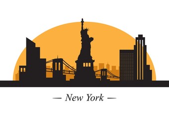 silhouette of new york