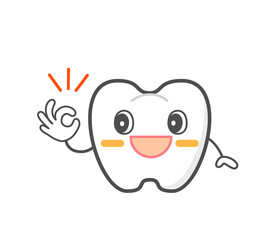 Periodontal disease and gum inflammation Healthy tooth character