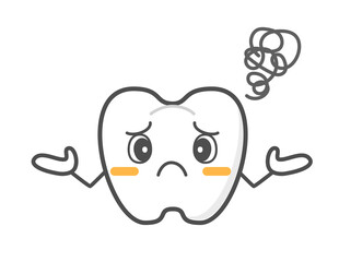 Periodontal disease and gum inflammation Healthy tooth character