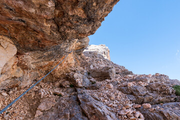 Rock Debris (Talus) in Summer, Punta Nera and Croda Rotta, Dolomites, Alps, Italy