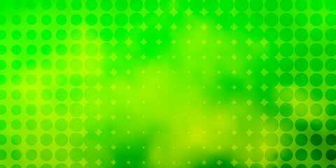 Light Green vector template with circles. Abstract decorative design in gradient style with bubbles. Pattern for websites, landing pages.