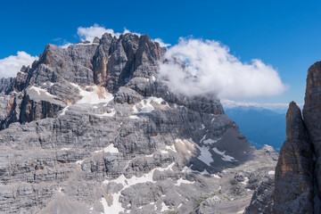 Rock Debris (Talus) in Summer, Punta Nera and Croda Rotta, Dolomites, Alps, Italy