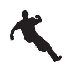 silhouette of a man running