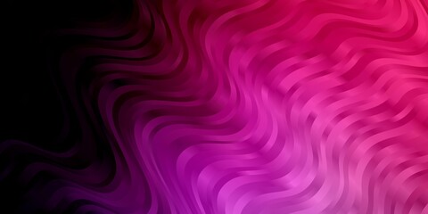 Dark Purple, Pink vector template with curves. Colorful illustration, which consists of curves. Pattern for booklets, leaflets.