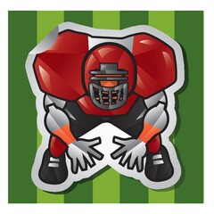 american football player on field