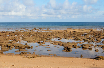 Seaside view of low tide at Tioman Island