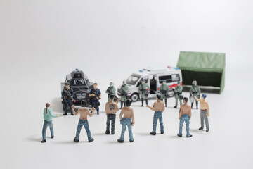 a figure police with the anti government conflicts