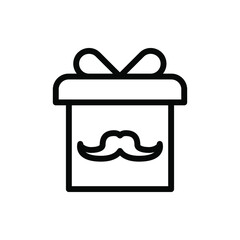 gift icon vector illustration outline style. father's day icon set.
