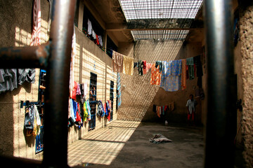 eunapolis, bahia / brazil - december 9, 2008: prisoners are seen in cells of the public jail in the...