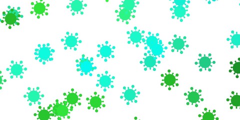 Light green vector template with flu signs.