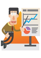 man in a business presentation