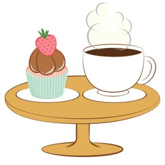cup cake and coffee