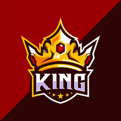 king crown esport logo design vector © avante_speed