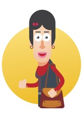 woman carrying a handbag