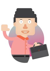 man holding briefcase