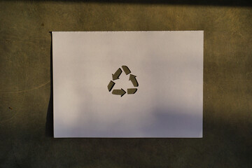 Earth day background concept. Recycle symbol lettering. Go green campaign