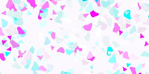 Fototapeta na wymiar Light pink, blue vector pattern with abstract shapes.