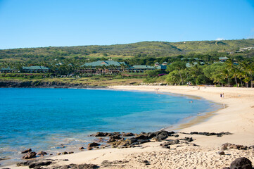 Manele Bay, Hulopoe Beach, The island of Lanai, Maui, Hawaii
