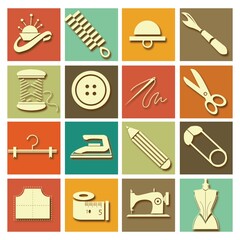 collection of sewing equipment