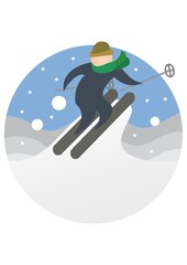 skier skiing