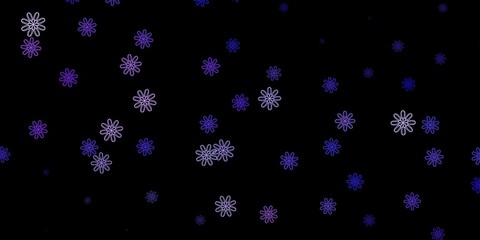 Dark Purple vector texture with memphis shapes.