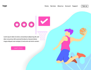 Illustration basketball. Sports. web design