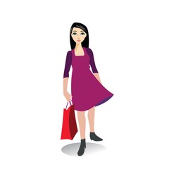 woman with shopping bag
