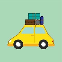 car with luggage