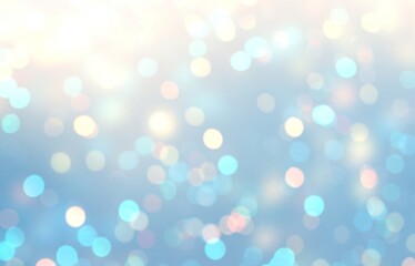 Blue glitter empty background. Bokeh abstract texture. Sparkle blurred pattern. Holiday defocused illustration.