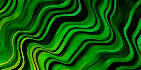 Light Green, Yellow vector layout with curves. Abstract illustration with gradient bows. Design for your business promotion.