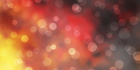 Dark Yellow vector background with bubbles. Illustration with set of shining colorful abstract spheres. Design for posters, banners.