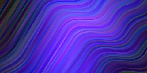 Fototapeta premium Dark BLUE vector template with lines. Gradient illustration in simple style with bows. Best design for your posters, banners.