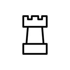 rock chess icon vector symbol template