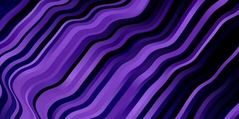 Fototapeta premium Dark Purple vector pattern with curved lines. Colorful illustration in abstract style with bent lines. Pattern for websites, landing pages.