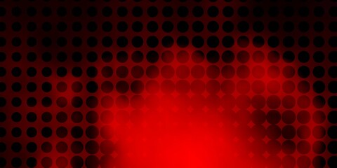 Dark Green, Red vector pattern with spheres. Colorful illustration with gradient dots in nature style. Pattern for wallpapers, curtains.