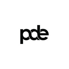 pde letter original monogram logo design