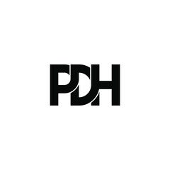 pdh letter original monogram logo design