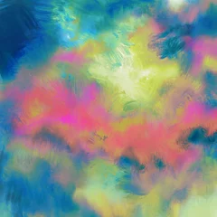 Keuken foto achterwand Mix van kleuren Abstract artwork soft focus modern trending background hand painted art in radiant and pastel colors exciting and vibrant design