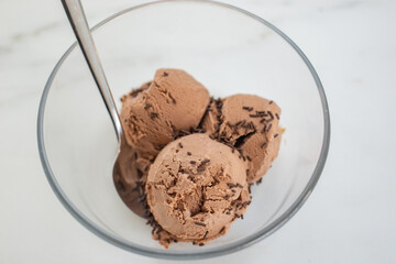 sweet dark chocolate ice cream