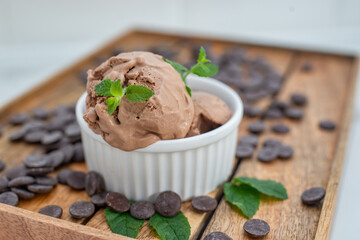 sweet dark chocolate ice cream