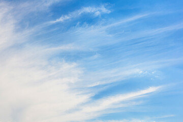 Beautiful white clouds against the background of the sky