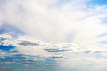 Beautiful white clouds against the background of the sky