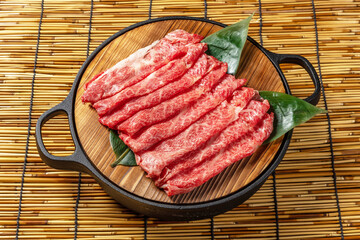 和牛すきやき　Tasty sukiyaki Japanese cuisine