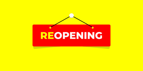 reopening sign symbol vector eps