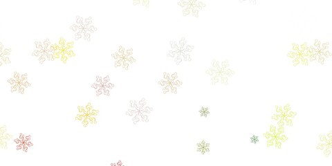 Light green, yellow vector natural layout with flowers.